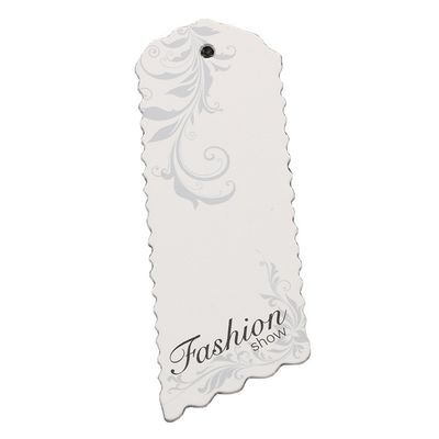 Выбитый прямоугольником Paperboard hangtag 300gsm Debossed повторно использованный логотипом