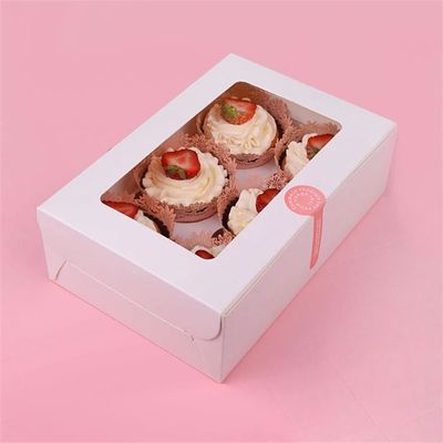 Коробки упаковки еды Recyclable выноса пирожного изготовленные на заказ пятнают УЛЬТРАФИОЛЕТОВОЕ