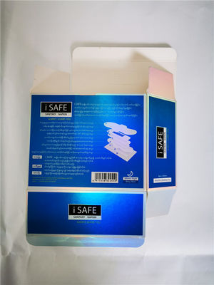 OEM CMYK печатая косметическую упаковывая карту коробок 350gsm серебряную