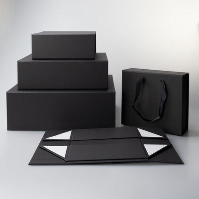 подарочная коробка искусства 157gsm бумажная черная с упаковкой крышки складной твердой магнитной