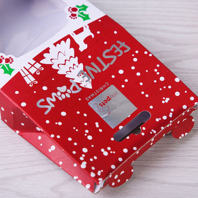 Логотип творческих подарочных коробок упаковки представления CMYK Windowed изготовленный на заказ