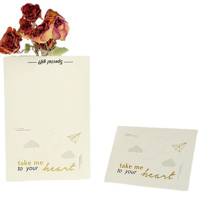 Карта приглашения бумаги свадьбы 350gsm Kraft дня рождения с охватывает