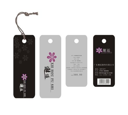 Мода сложила hangtag Debossing одежды толщиной 2mm персонализированный