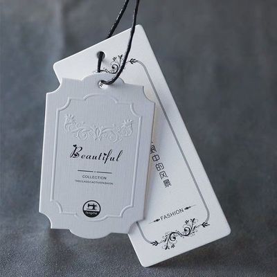 Мода сложила hangtag Debossing одежды толщиной 2mm персонализированный