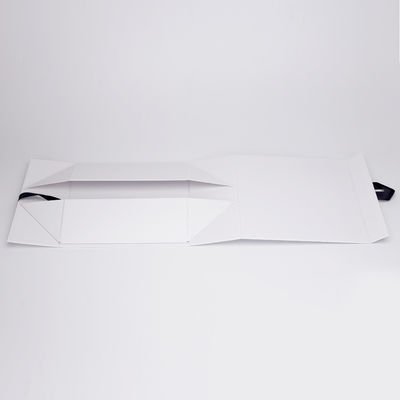 Складывая коробка магнитной причудливой бумаги 185g белая упаковывая для одеяния